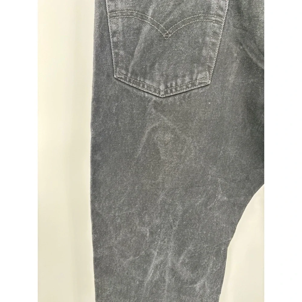 Levis 517 Mens 36x32 Bootcut Jeans  Black Faded Modified Hem Y2K Style Denim